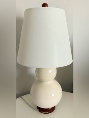 Ralph Lauren WHITE Porcelain ASIAN Design Small Lamp